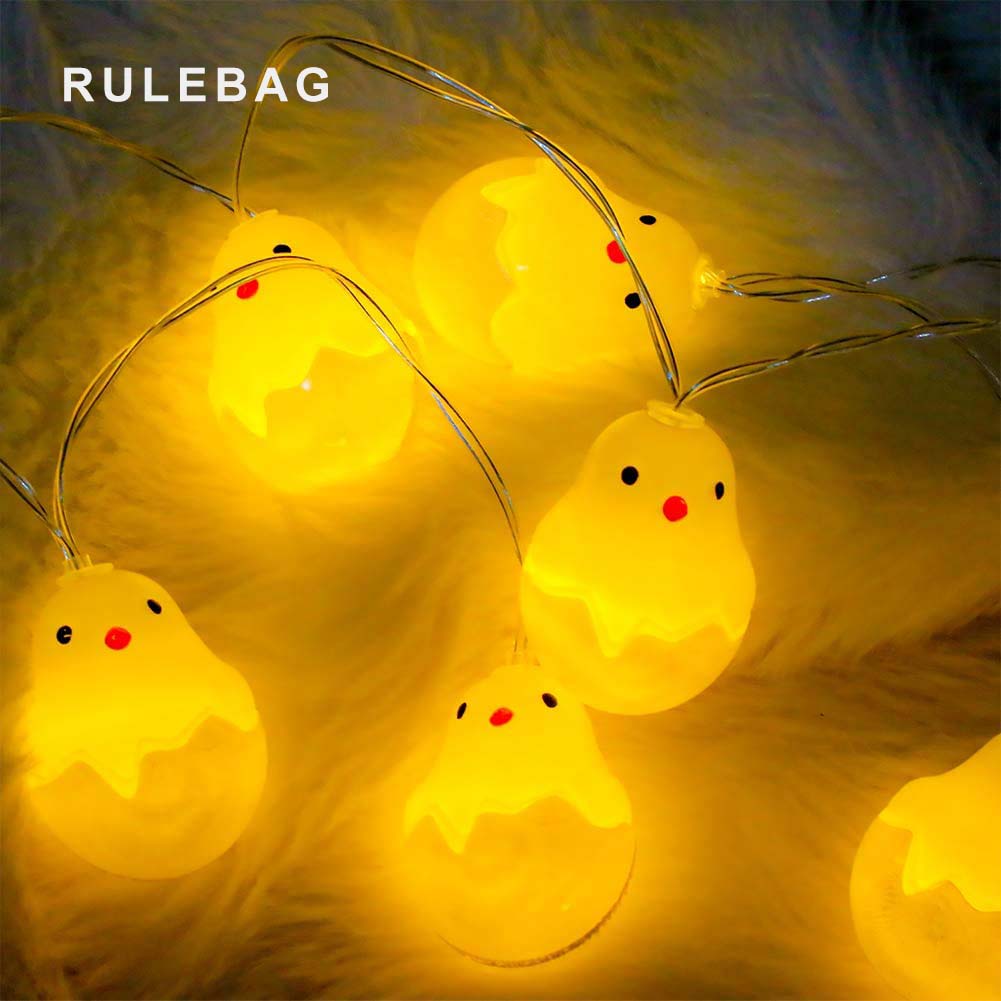 RULEBAG 10 Ft 20 Leds Easter String Lights, Adorable Chicken Shaped ...